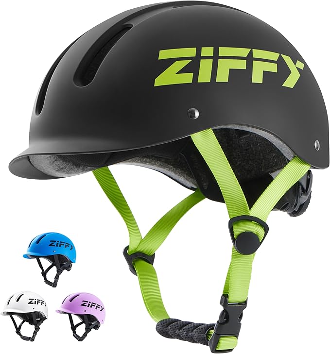 ZIFFY Kids/Toddler Bike Helmet, Adjustable, Lightweight, Safety Certified Scooter Helmet for Boys & Girls with Washable Inner Lining, 2 Sizes, 4 Colors – Fits Toddlers to Youth by Jova
