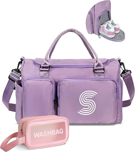 Elilier Travel Bag for Girls, Kids Travel Duffle Bag, Personalized Weekender Bag, Daughter Gifts from women, Friends Teacher Girls Gifts