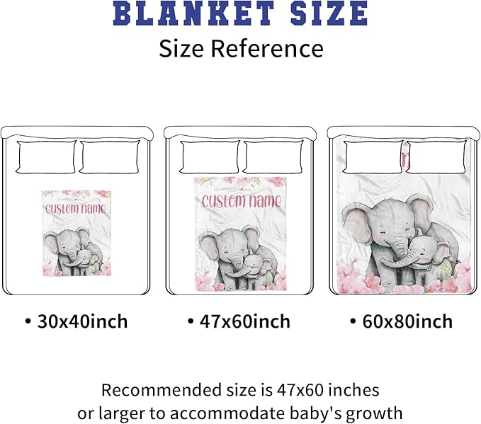 Personalized Crib Bedding Set, Newborns Set with Name, 2 Pcs Animal Theme Baby Crib Set for Girls Boys, Double Layer Blanket and Crib Sheet, Comfort and Soft