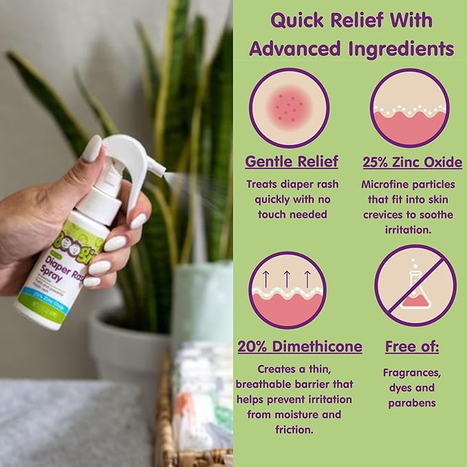 Boogie Diaper Rash Cream Spray - PARENT (1.7 Fl Oz (Pack of 3))