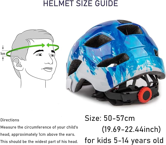 Kids Helmet, SIFVO Kids Bike Helmet Boys and Girls Bike Helmet with Cool Visor Helmet for Kids 5-14, Kids Bike Helmets Youth Bike Helmet Adjustable & Lightweight 50-57cm