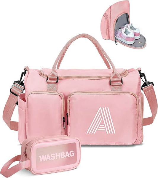 Elilier Women Teen Girls Gift Personalized Duffle Bag: Letter Carry on bags, Dance Cheer bag Sports for Girl, Kid Gymnastics Bags, Birthday Gifts for Women Girls Kids Teens Mom Teacher