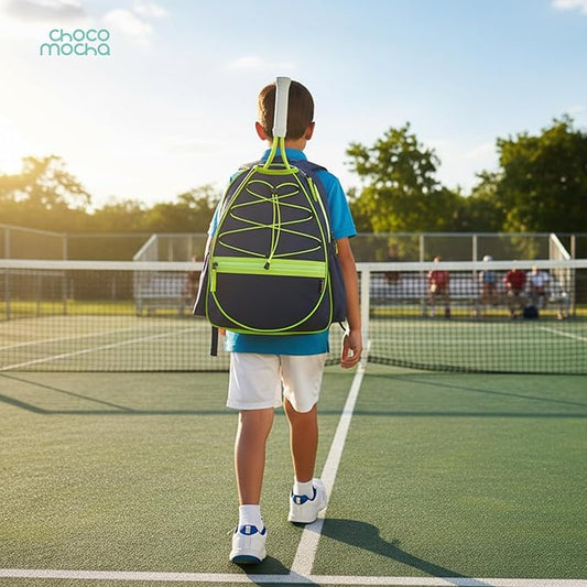 Choco Mocha Kids Tennis Bag Kids Tennis Backpack Youth & Junior Tennis Bag 16 Inch