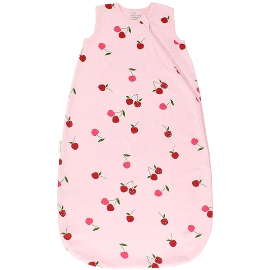 Ecolino Organic Cotton Baby Sleep Sack - 2-Way Zipper Baby Wearable Blanket - Toddler Sleeping Bag Sack - 18-36 Months - Cherry
