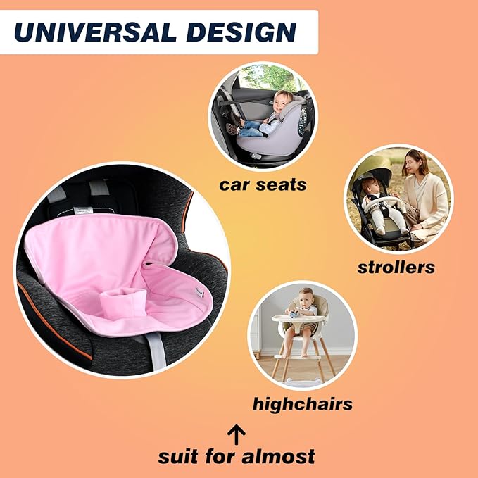 Piddle Pads, Multi-use and Leak Free Lines for Baby Stroller, High Chair & Car Seat, Waterproof Toilet Training Seat Covers for Toddles (Pink Rainbow，(2 Pack))
