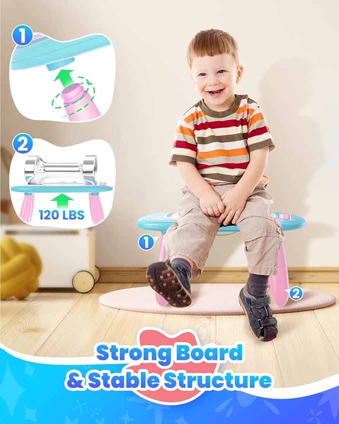 Seimome Magnetic Drawing Board, Toddler Girl Toy for 1-3 Year Old, Doodle Board Pad Learning and Educational Kids Toy for 1 2 3 Year Old Baby Birthday - Mint Blue