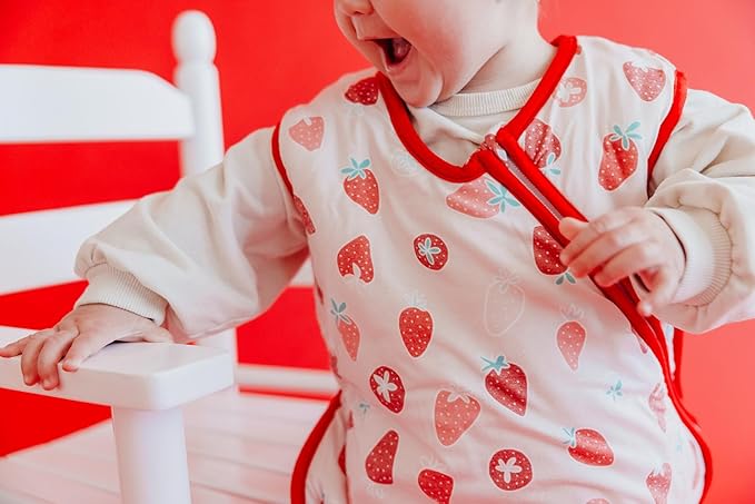 Copper Pearl Sleep Sack: Warm and Cozy Baby Bag in a Variety of Trendy Designs, Safe Alternative to Blankets, Sleeveless Baby Sleep Sack Swaddle Sizes Newborn to 24 Months - Strawberry