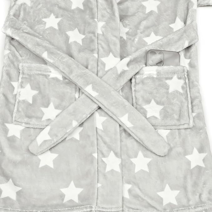QPANCY Girls Robe Kids Bathrobes Soft Plush Fleece Pajamas Sleepwear