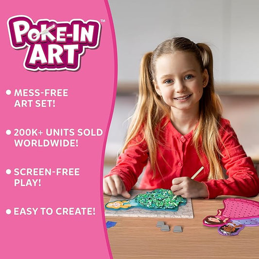 Skillmatics Poke-in Art - Magical Princesses, Mess-Free Fun for Kids, DIY Wood Craft Kits, Creative Activity, Christmas Gifts for Girls & Boys Ages 4, 5, 6, 7, 8, 9