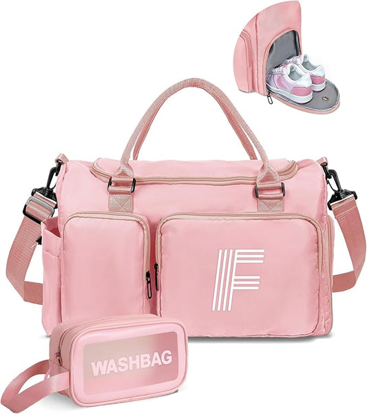 Elilier tween Travel Duffle Bag, Sports Gym Bag, Personalized Weekender Bag with Shoulder Strap, Monogram Overnight Bag for Women, Gifts for Friends Female women