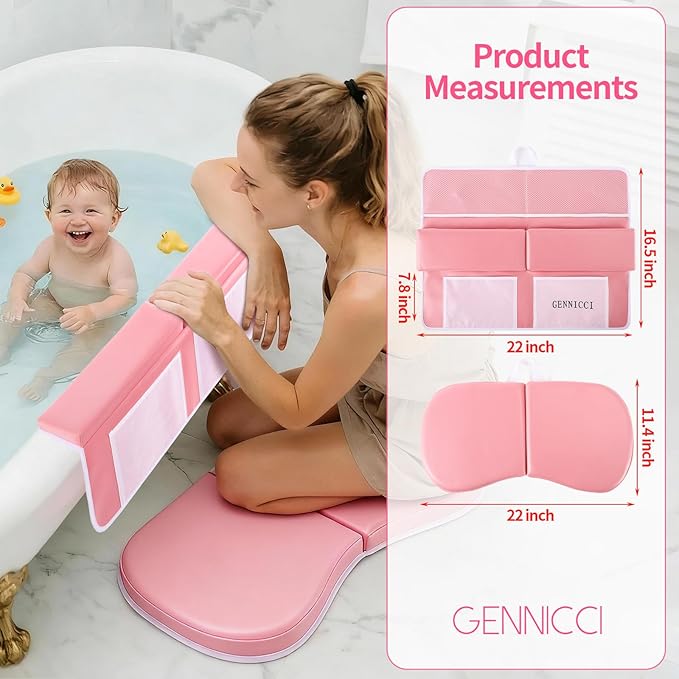 Bath Kneeler and Elbow Kneeling Rest Pad for Toddle Bathing Parents, Extra Thick Kneeling Pad for Kids Bath Time