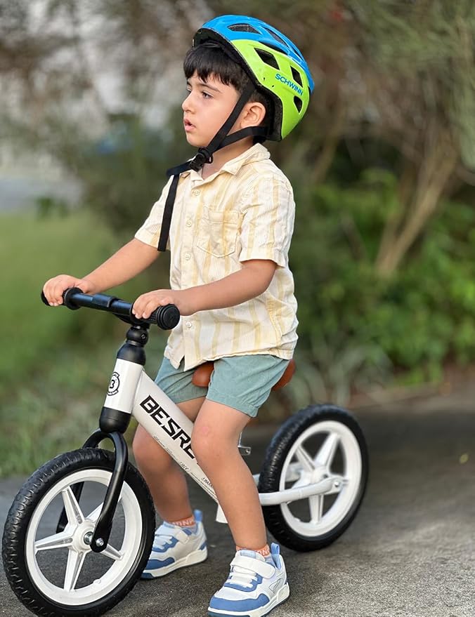 besrey Toddler Balance Bike 2 Year Old, All-Metal Frame | 12" Motion-Activated Lighting Wheels | All-Terrain | Kids Bike with Padded Adjustable Seat | Gift Bike for Boys Girls 2 3 4 5 Years Old