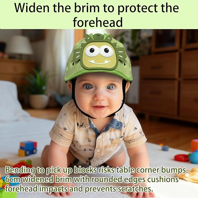 Baby Helmet for Crawing Walking,Soft Infant Safety Helmet,Baby Helmet 1-2 Years for Anti-Fall Head Protector,Adjustable, Breathable
