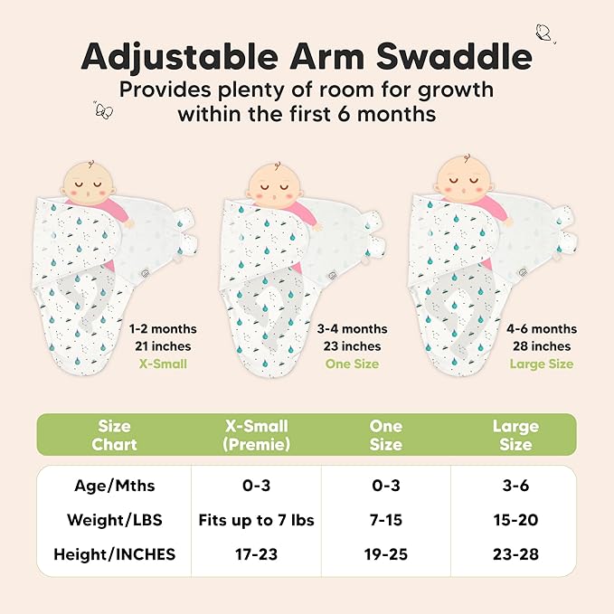 KeaBabies 3-Pack Organic Baby Swaddle Sleep Sacks - Swaddles for Newborns, Infant 0-3 Months, Baby Girls, Boys, Soft & Snug Newborn Sleep Sack, Nursery Swaddling Blankets (Lunaris)