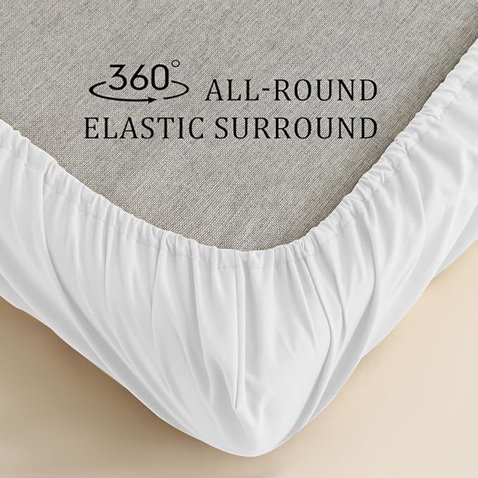 3 Piece Toddler Sheet Set,White Basics Bed Sheet Set for Toddler,Microfiber 3-Piece Soft Breathable Crib Bedding Set for Kids,Includes Flat Sheet,Fitted Sheet,Pillowcase