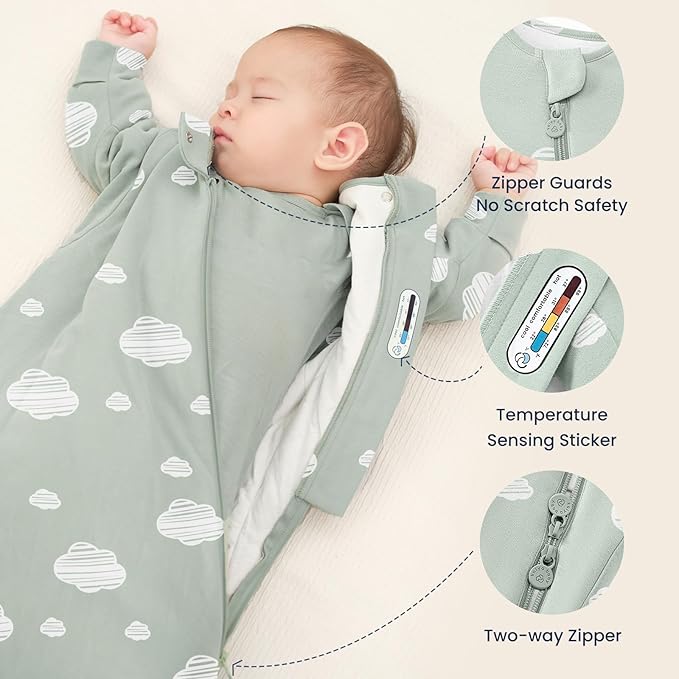Unisex Sleeping Bag for Babies and Toddlers 3.5 Tog Sleep Sack, Baby Sleep Sack, One piece with sleeves, Gifts for Baby