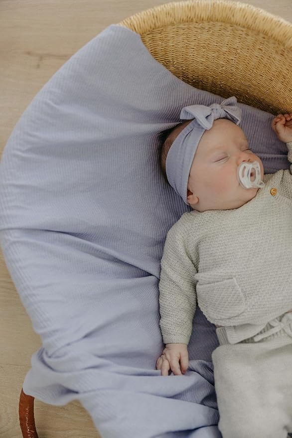 Copper Pearl Baby Swaddle Blanket - Premium Knit Baby Blanket, Large Soft Stretchy Receiving Blankets for Baby Boy and Girl, Swaddles for Newborn, Infant, and Toddler (Periwinkle)
