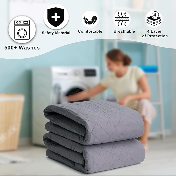 Bed Pads Washable Waterproof 34x36 Inch (2pack),Hide Stains Washable Incontinence Pads for Adults,Waterproof Bed Pads Washable,Bed Protector Pads, Slip Resistant Bed Pad for Kids,Toddlers,Pet