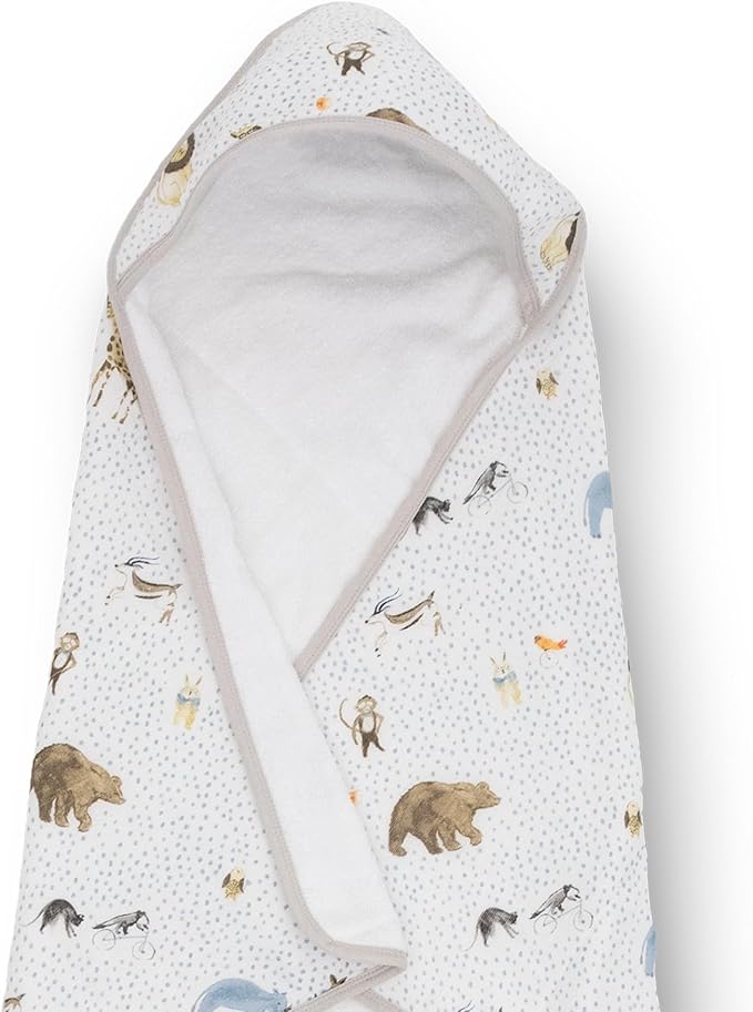 Little Unicorn® Infant Hooded Towel: Party Animals