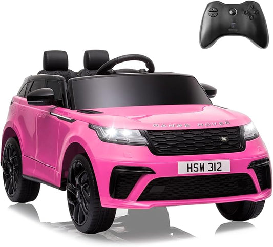 TOBBI Licensed Land Rover VELAR Ride On Toy Car for Toddler,12V 7AH Electric Car for Kids Ages 3-8 to Drive w/Remote Control/Music/Safety Belt,Double Doors