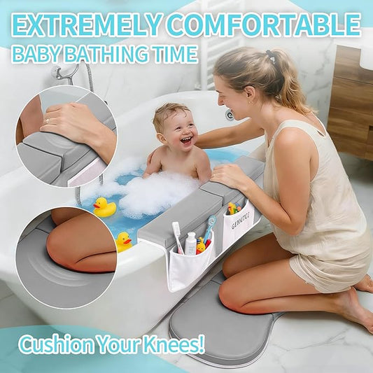 Bath Kneeler and Elbow Kneeling Rest Pad for Toddle Bathing Parents, Extra Thick Kneeling Pad for Kids Bath Time