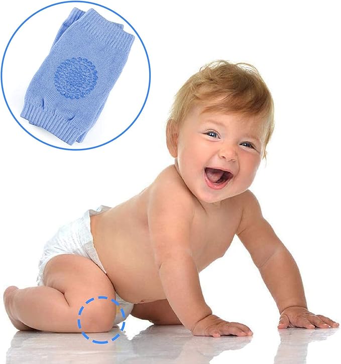 Little World Baby knee Pads for Crawling - 5 Pack Anti Slip Unisex Baby Knee Protectors - Toddler Knee Pads Gift Idea for Baby