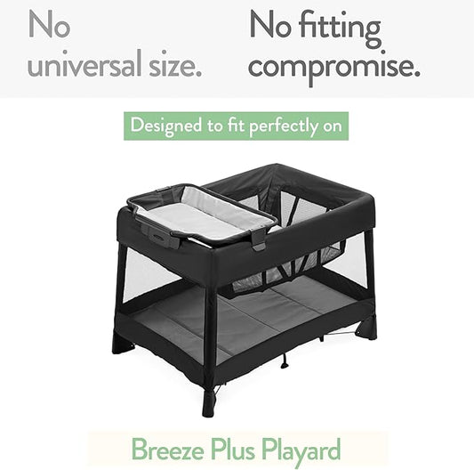 Pack and Play Sheets Fitted – Compatible with 4moms Breeze Plus Playard and Other Large Playpen Mattress – Snuggly Soft 100% Jersey Cotton – Light + Dark Sage Green – 2 Pack