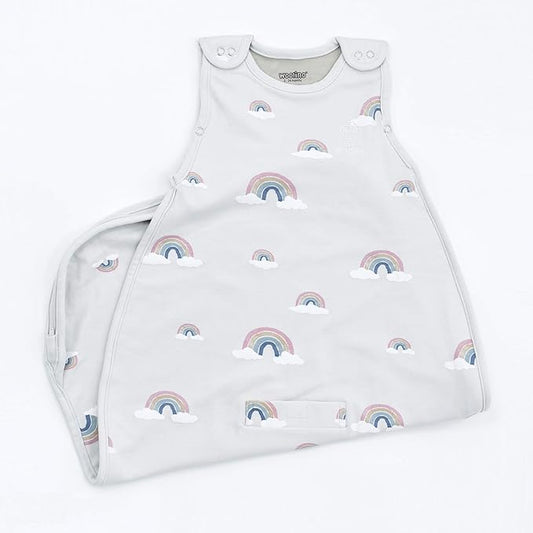 Woolino 4 Season Toddler Sleeping Bag, Merino Wool and Organic Cotton Toddler Sleep Sack, 2-4 Years, Rainbow