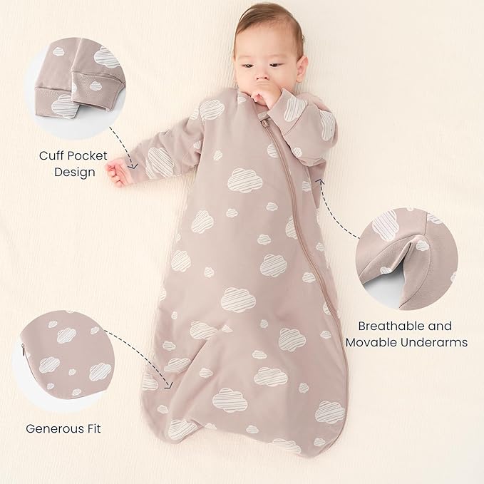kaiya baby Unisex Sleeping Bag for Babies and Toddlers 1.0 Tog Sleep Sack 18-36 Months, Baby Sleep Sack, Newborn Sleep Sack, Wearable Blanket Baby, One Piece with Sleeves, Gifts for Baby, Pink