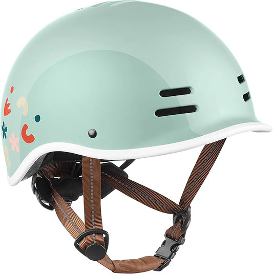 Retrospec Remi Kids Bike Helmet with Built-in Sun Visor - Adjustable Youth Safety Gear for Cycling, Skating & Scooters - 11 Air Vents, Washable Padding & Reflective Straps