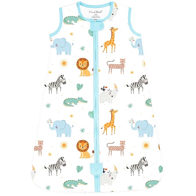 Mama Cheetah Baby Sleep Sack 2.5 TOG, Organic Cotton Baby Wearable Blanket with Two-Way Zipper, Swaddle Transition Baby Sleeping Bag for Newborn Infant Toddler Boy Girl, 24-48 Months