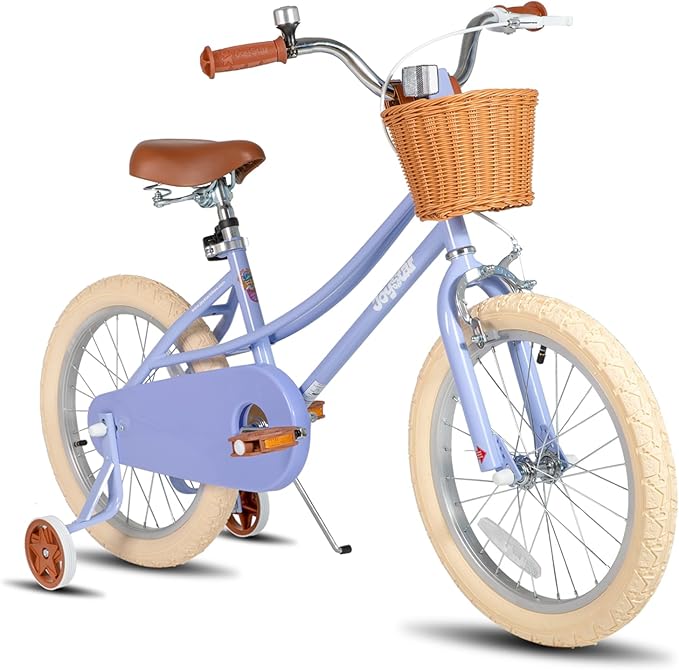 JOYSTAR Girls Bike for 2-12 Years Old Toddlers and Kids, 12" 14" 16" 18“ 20" Retro Style Kids Bike with Training Wheels, 18 20 Inch Children Bicycle with Kickstand