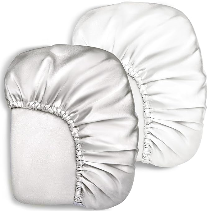 Pro Goleem 2 Pack Satin Soft Crib Sheet Great for Baby with Sensitive Hair Silky Baby Sheet White and Gray Unisex 52’’x28’’x8’’ Fitted Sheets