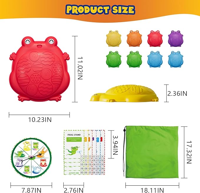 Stepping Stones for Kids, 8PCS Non-Slip Balance Steps Stones for Toddler 1-3, Obstacle Courses Sensory Toys, Coordination Game for Boys Girls Indoor Outdoor Play Ages 3-5