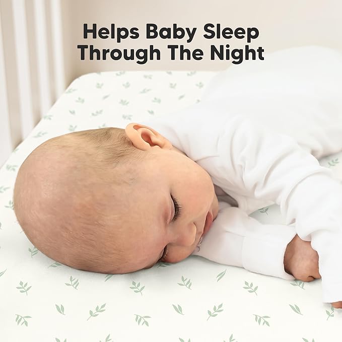 2-Pack Waterproof Crib Sheets for Girl, Boy - Organic Cotton 52X28 Fitted Crib Sheets Neutral, Crib Mattress Protector Sheets, Soft Toddler Bed Sheets,Washable Infant Fitted Baby Crib Sheets (Herb)