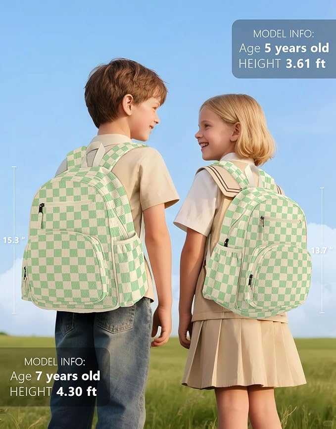 atgark Corduroy Toddler Backpack for Boys 2-5, Cute Kids Backpacks Boys - Preschool Kindergarten Backpack 13.7" H Fit Folder