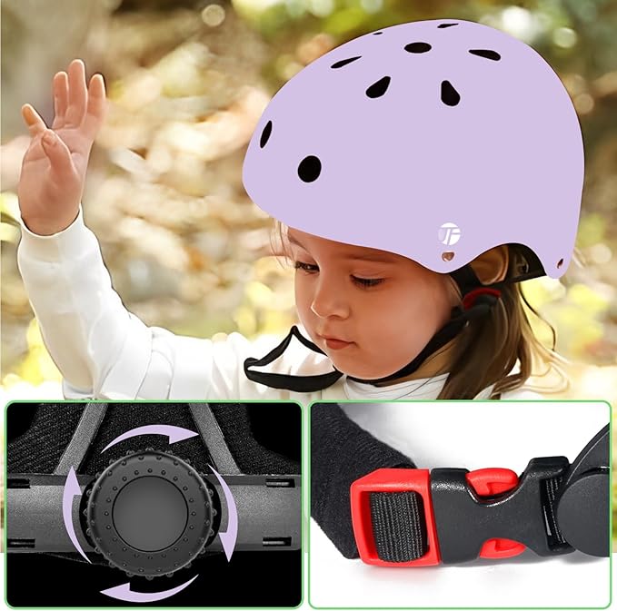 Adjustable Color Gradient Toddler Kids Bike Helmet for 3-5-8-14+Ages Girls Boys.Skateboard Bicycle Toddler Helmet 2-4 Years for Multi-Sports Cycling Scooter Inline Roller Skates Rollerblading