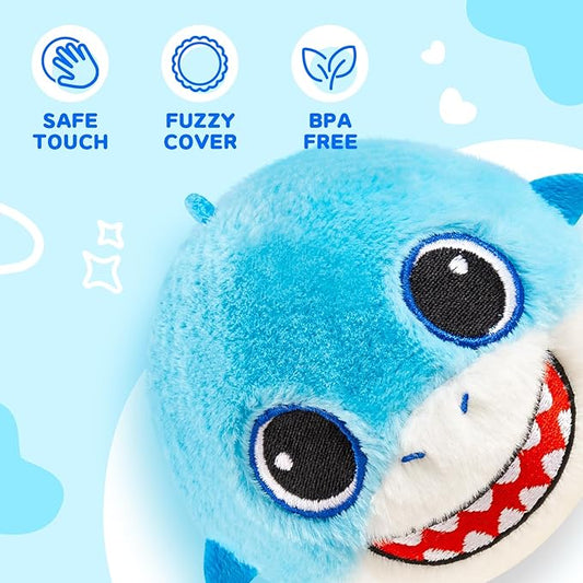 PlayZap Bouncy Balls with Plush Cover - BPA -Free Safe Sensory Toys for Toddlers Kids - 3" Large Size 10 FT High - Christmas Toy Birthday Gift - Ideal Stocking Stuffers for Boys Girls 1-3 3-5 5-8 8-12