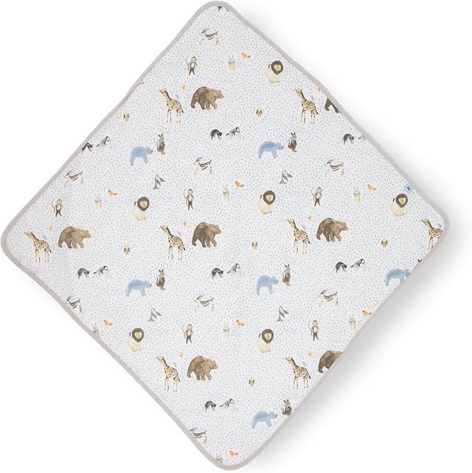 Little Unicorn® Infant Hooded Towel: Party Animals