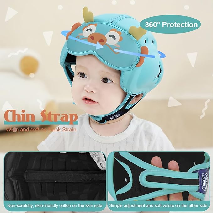 MamboBaby Baby Safety Helmet, Baby Head Protector for Crawling & Walking, Ultra-Lightweight Breathable - Soft Adjustable Toddler Head Guard, Anti-Bump, for 10-24 Months