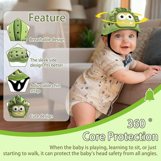 Baby Helmet for Crawing Walking,Soft Infant Safety Helmet,Baby Helmet 1-2 Years for Anti-Fall Head Protector,Adjustable, Breathable