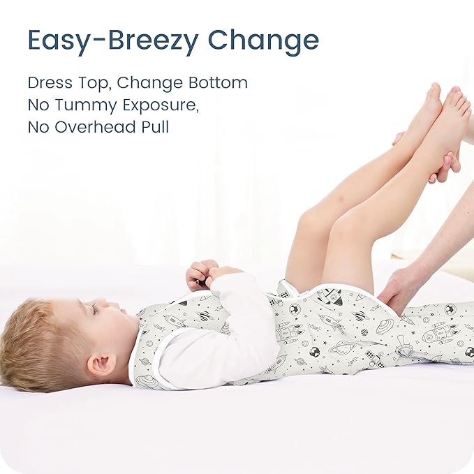 1.0 TOG Sleep Sack 6-12-15 Months, Ultra Soft Sleeping Bag, Premium Baby Wearable Blanket with 2-way Safe Zipper All Season Sleep Sack, 1 Pack(Space Odyssey)