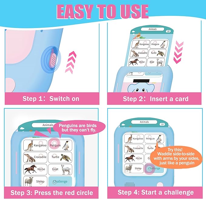QuTZ Talking Flash Cards, Phonics Flash Cards, Learn to Read with 166 Pages, 29+ Themes, 800+ Words & Fun Facts, 700+ Interactive Games, Toddler Learning Toys for 2-6 Year Old