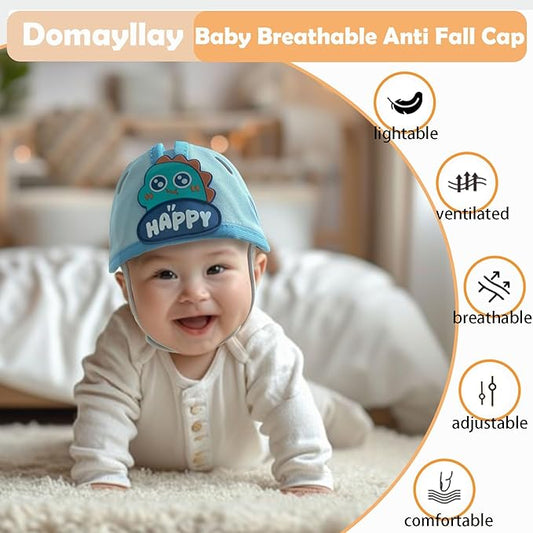 Baby Helmet for Crawing Walking,Soft Infant Safety Helmet,Baby Helmet 1-2 Years for Anti-Fall Head Protector,Adjustable, Breathable