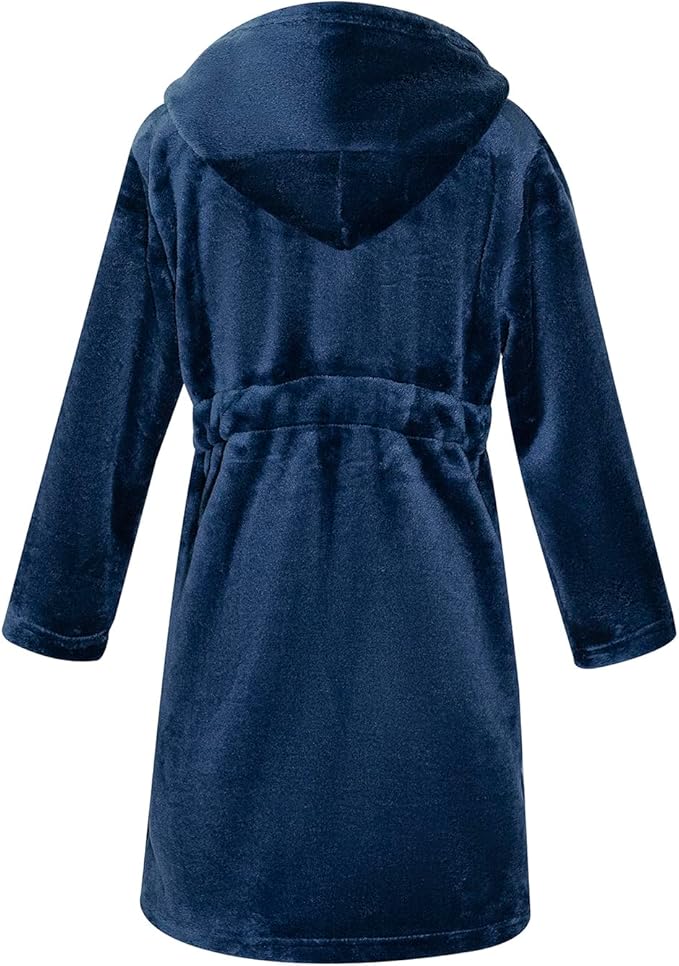 Toddler Robes Cute Pattern Bathrobe Unisex Kids Robe Baby Flannel Hoodie Pajamas Sleepwear