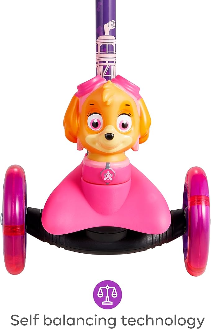3D Kick Scooter for Kids, Self-Balancing 3 Wheeled Light Up Scooter with Extra Wide Anti-Slip Deck, Rear Brake, Lean to Steer, Lightweight Design, for Kids 3 and up, 75 LB Limit