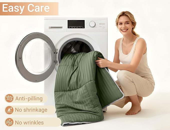 ZPECC Toddler Bedding Set - 4 Piece Hypoallergenic Baby Crib Bedding Set for Boys and Girls, Includes Toddler Comforter, Flat Sheet, Fitted Sheet and Pillowcase, Olive Green