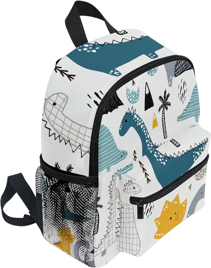 ALAZA Cute Toddler Backpack Dinosaur Scandinavian Style Backpack for Boys Girls Kindergarten Backpack Toddlers Daycare Bag Preschool Backpack