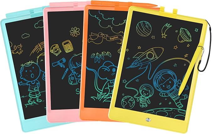 2 Pack LCD Writing Tablet for Kids 10 Inch Reusable Drawing Tablets for Kids Colorful Writing Board Electronic Drawing Board Educational and Learning Toys for 2-4 Year Old Boys