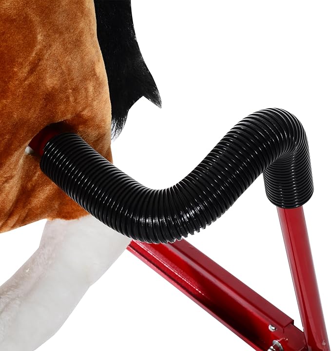 Qaba Durable Plush Toddlers Spring Rocking Horse, Bouncing Rocker Toy with Realistic Sounds